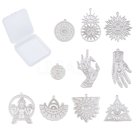 201 Stainless Steel Pendants STAS-SC0001-80P-1