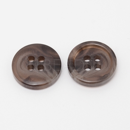 4-Hole Resin Buttons BUTT-WH0018-01A-05-1