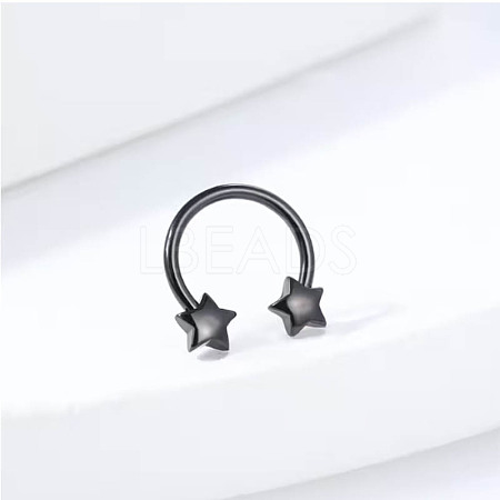 304 Stainless Steel Circular/Horseshoe Barbell Nose Rings FS-WG4F869-02-1