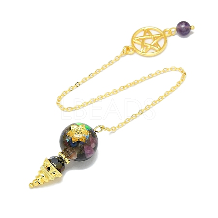 Round Resin Dowsing Pendulum Big Pendants G-C117-01G-12-1
