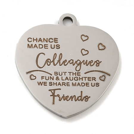 Non-Tarnish 201 Stainless Steel Pendants STAS-L079-25P-06-1