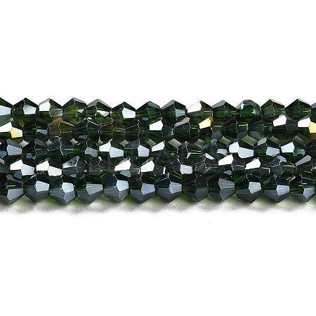 Transparent Electroplate Glass Beads Strands EGLA-A039-T4mm-B25-1