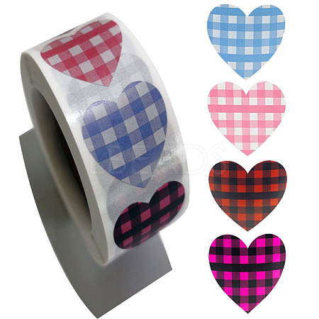 Heart with Tartan Paper Stickers HEAR-PW0001-174-1
