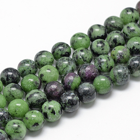 Natural Ruby in Zoisite Beads Strands LS-G-R446-4mm-25-1