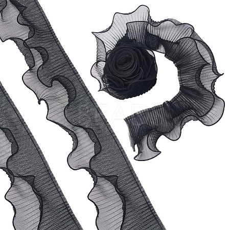 5 Yards 2-Layer Polyester Pleated Ribbon OCOR-FG0002-05A-1