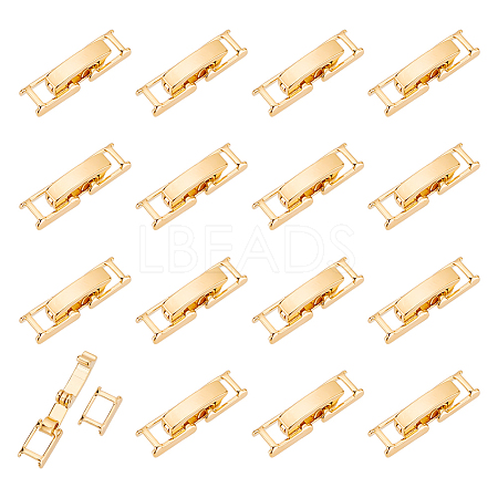 20 Sets Eco-Friendly Brass Watch Band Clasps KK-DC0001-63-1