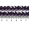 Electroplate Transparent Glass Beads Strands EGLA-A035-T8mm-A15-4