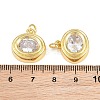 Brass Pave Clear Cubic Zirconia Pendants KK-CBA56EF-35A-G-01-3