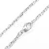 304 Stainless Steel Cable Chain Necklaces NJEW-P162-12S-2