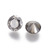 Electroplated Cubic Zirconia Pointed Back Cabochons ZIRC-I024-6mm-01-3