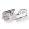 Embossed Glass Rhinestone Pendants GLAA-J101-01A-001VL-3