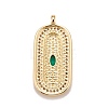 Brass Micro Pave Cubic Zirconia Pendants KK-A161-28G-2