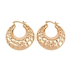 Brass Hoop Earrings EJEW-H168-07G-4