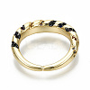 Brass Micro Pave Colorful Cubic Zirconia Finger Rings RJEW-S045-008G-NR-4