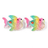 Rainbow Resin Cabochons LS-CRES-N024-38-1