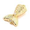 Brass Micro Pave Clear Cubic Zirconia Pendants LS-KK-U015-08G-2