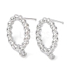 Brass Stud Earring Findings KK-C031-14P-1