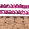 Transparent Electroplate Glass Beads Strands EGLA-Q131-01A-08-4