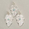 Natural Quartz Crystal Pendants G-K372-06G-A04-1