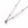 304 Stainless Steel Pendant Necklaces NJEW-L151-02P-2