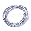 Electroplated Frosted Glass Bead Strands X-EGLA-G071-C01-3