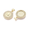 Brass Micro Pave Clear Cubic Zirconia Pendants KK-N287-43G-05-2