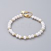 Natural Pearl Beaded Bracelets BJEW-JB04878-01-1