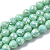 Electroplate Glass Beads Strands EGLA-Q125-007F-1