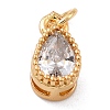 Real 18K Gold Plated Brass Inlaid Cubic Zirconia Charms ZIRC-L100-077G-01-2