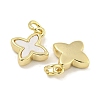 Brass with Sea Shell Charms KK-Q820-15G-2