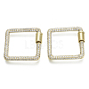 Brass Micro Pave Cubic Zirconia Screw Carabiner Lock Charms ZIRC-N039-012A-NF-1