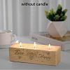 3 Hole Wood Candle Holders DIY-WH0375-005-5
