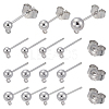 24Pcs 3 Styles Sterling Silver Round Ball Stud Earring Findings FIND-ME0002-56-1