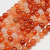 Natural Carnelian Beads Strands G-N0006-8mm-17-5