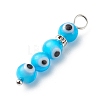 Handmade Evil Eye Lampwork  Pendants PALLOY-JF01725-01-5