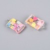 Transparent Resin Pendants RESI-T056-06-2