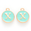 Golden Plated Alloy Enamel Charms ENAM-S118-05X-1