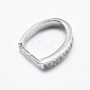 Anti-Tarnish Rhodium Plated 925 Sterling Silver Micro Pave Cubic Zirconia Pendant Bails STER-E053-09P-1