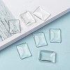 Transparent Rectangle Glass Cabochons X-GGLA-R025-25x18-8
