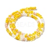 Glass Beads Strands EGLA-A034-M4mm-21-5
