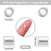 Beebeecraft 50Pcs Rhodium Plated 925 Sterling Silver Crimp Beads STER-BBC0001-28-2