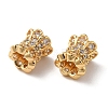 Brass Micro Pave Cubic Zirconia Beads KK-P239-34G-2