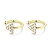 Brass Micro Pave Clear Cubic Zirconia Cuff Earrings EJEW-BB67128-1
