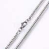 Tarnish Resistant 304 Stainless Steel Curb Chain Necklaces NJEW-P226-05P-03-2