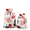 Printed Cotton Imitation Burlap Packing Pouches Drawstring Bags PW-WG7B662-21-1