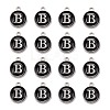 Platinum Plated Alloy Charms LS-ENAM-S118-02B-P-2