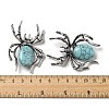 Dual-use Items Alloy Pave Jet Rhinestone Spider Brooch JEWB-C026-07D-AS-3