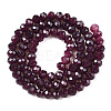 Baking Paint Imitation Jade Glass Bead Strands DGLA-A034-J2MM-A02-2