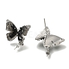 Brass Micro Pave Clear Cubic Zirconia & Quartz Stud Earring Findings KK-K388-16P-2
