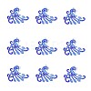 Chinese Style Alloy Enamel Chandelier Components Links X-ENAM-E329-09A-S-1
